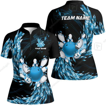 Custom Bowling Jersey Polo Shirt, Crystal Explosion Bowling Custom Bowling Jersey Team Shirt For Players With Name & Team Name
