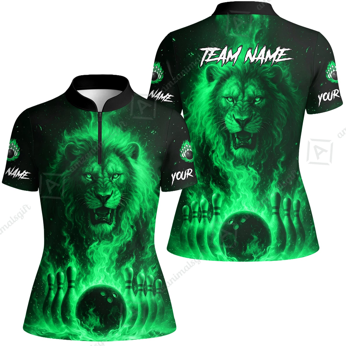 Custom Bowling Jersey Polo Shirt, Bowling Lion Of The Savannah, Custom Bowling Jersey Team Shirt For Players With Name & Team Name