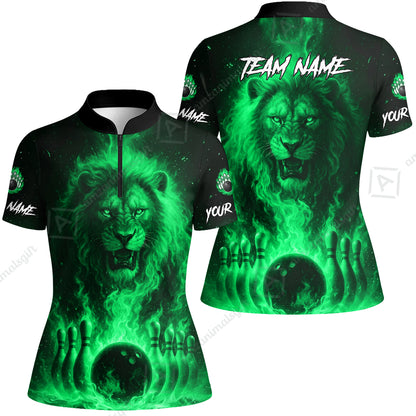 Custom Bowling Jersey Polo Shirt, Bowling Lion Of The Savannah, Custom Bowling Jersey Team Shirt For Players With Name & Team Name
