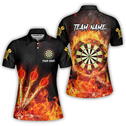Custom Dart Jersey Team Shirt For Players, Dart Flame, Personalize Name and Team Name