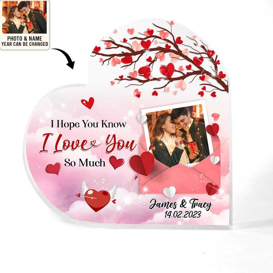 Women's Day, Valentine Shaped Acrylic Plaque - I Hope You Couple Gift For Your Love Custom Photo Personalized - Perfect Gift For Women's Day, Valentine - Amzanimalsgift