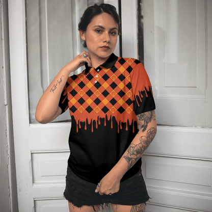 Womens Teacher Polo Shirt - Trick or Teach Women Polo Shirt, Halloween Shirt For Women - Perfect Gift For Women - Amzanimalsgift