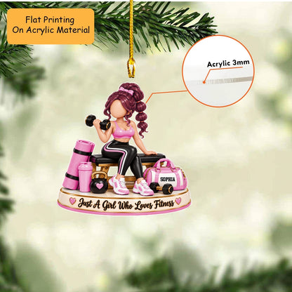 Personalized Fitness Christmas Flat Printed Acrylic Ornament, Gym Bench Workout Setup, Custom Ornament Christmas Gift, Keychain Fitness, Car Ornament Fitness