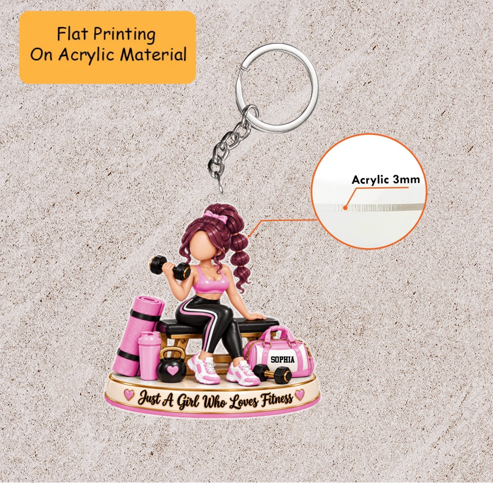 Personalized Fitness Christmas Flat Printed Acrylic Ornament, Gym Bench Workout Setup, Custom Ornament Christmas Gift, Keychain Fitness, Car Ornament Fitness
