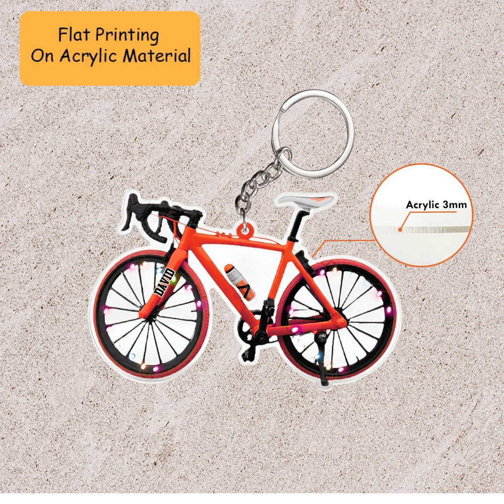 Personalized Bicycle Christmas Ornament, Bicycle Colorful, Custom Ornament Christmas Gift, Keychain Bicycle, Car Ornament Bicycle