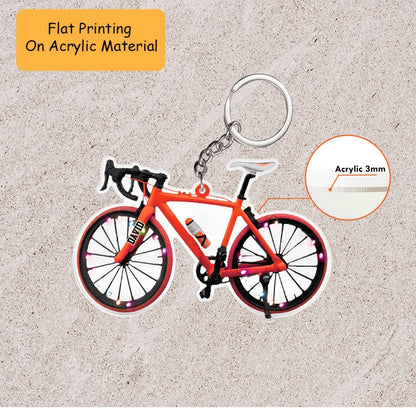 Personalized Bicycle Christmas Ornament, Bicycle Colorful, Custom Ornament Christmas Gift, Keychain Bicycle, Car Ornament Bicycle