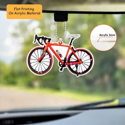 Personalized Bicycle Christmas Ornament, Bicycle Colorful, Custom Ornament Christmas Gift, Keychain Bicycle, Car Ornament Bicycle