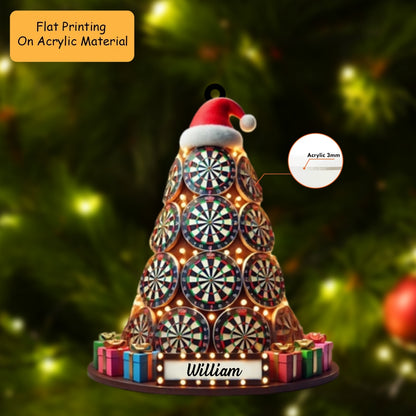 Personalized Dart Board Holding Pins Acrylic Ornament, Dart Keychain, Car Ornament, Christmas Ornament Gifts