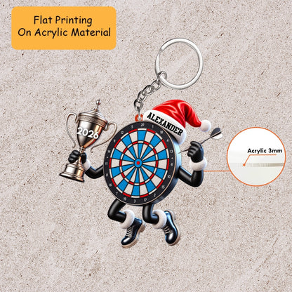 Personalized Christmas Dart Ornament, Winner Dart Board Christmas, Custom Ornament Christmas Gift, Keychain Dart Christmas, Car Ornament Dart Christmas