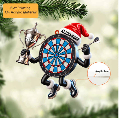 Personalized Christmas Dart Ornament, Winner Dart Board Christmas, Custom Ornament Christmas Gift, Keychain Dart Christmas, Car Ornament Dart Christmas