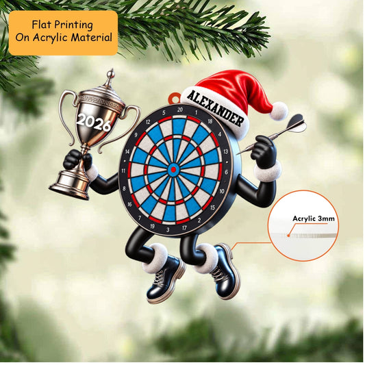Personalized Christmas Dart Ornament, Winner Dart Board Christmas, Custom Ornament Christmas Gift, Keychain Dart Christmas, Car Ornament Dart Christmas
