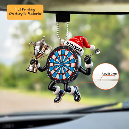 Personalized Christmas Dart Ornament, Winner Dart Board Christmas, Custom Ornament Christmas Gift, Keychain Dart Christmas, Car Ornament Dart Christmas