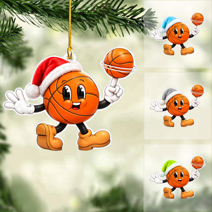 Personalized Basketball Christmas Ornament, Christmas Basketball Player, Custom Ornament Christmas Gift, Keychain Basketball, Car Ornament Basketball