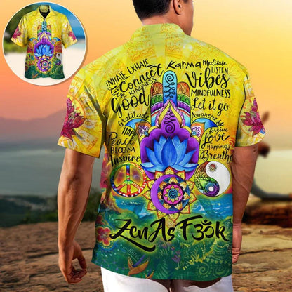 Yoga Aloha Hawaiian Shirt, Yoga World Connect Hawaiian Shirt For Summer, Yoga Inspire Aloha Shirt - Perfect Gift For Men, Women, Yoga Lover, Friend - Amzanimalsgift