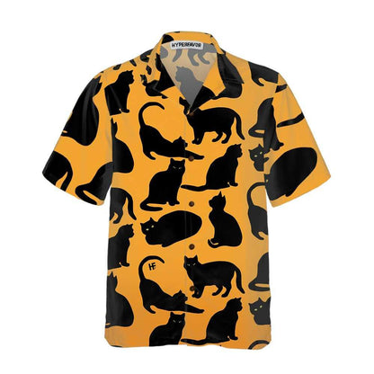 Yoga Cat Aloha Hawaiian Shirt For Summer, Funny Cat Themed Hawaiian Shirt For Men Women Adults, Best Gift For Cat Lovers, Friend, Yoga Lovers - Amzanimalsgift