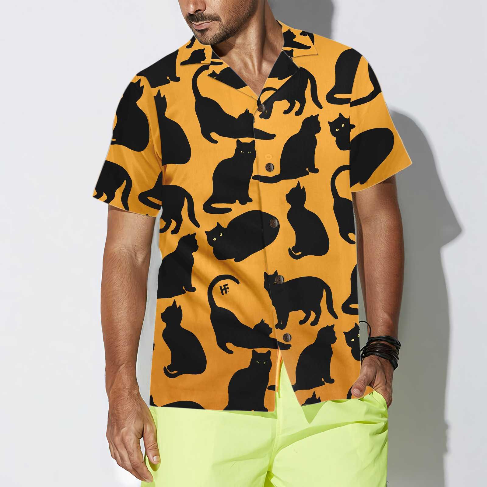 Yoga Cat Aloha Hawaiian Shirt For Summer, Funny Cat Themed Hawaiian Shirt For Men Women Adults, Best Gift For Cat Lovers, Friend, Yoga Lovers - Amzanimalsgift