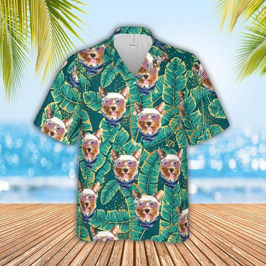 Yorkie Terrier Aloha Hawaiian Shirt - Tropical Pattern Hawaiian Shirt, American Yorkshire Hawaiian Shirt For Men & Women, Yorkie Lover - Amzanimalsgift