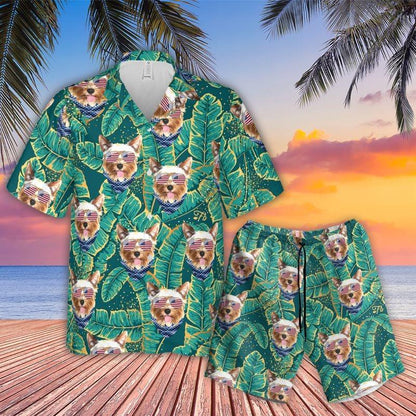 Yorkie Terrier Aloha Hawaiian Shirt - Tropical Pattern Hawaiian Shirt, American Yorkshire Hawaiian Shirt For Men & Women, Yorkie Lover - Amzanimalsgift