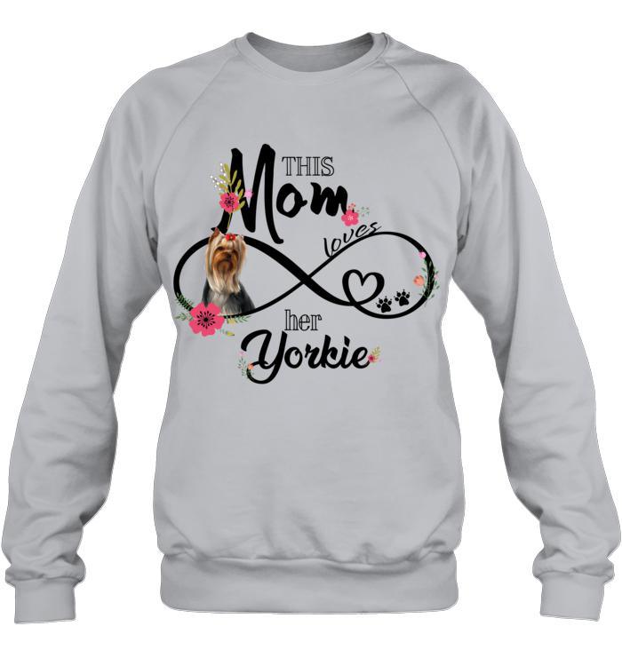 Yorkie Unisex Sweatshirt - Yorkie This Mom Loves Her Yorkie Unisex Sweatshirt - Gift for Dog Lovers, Family, Friends - Amzanimalsgift