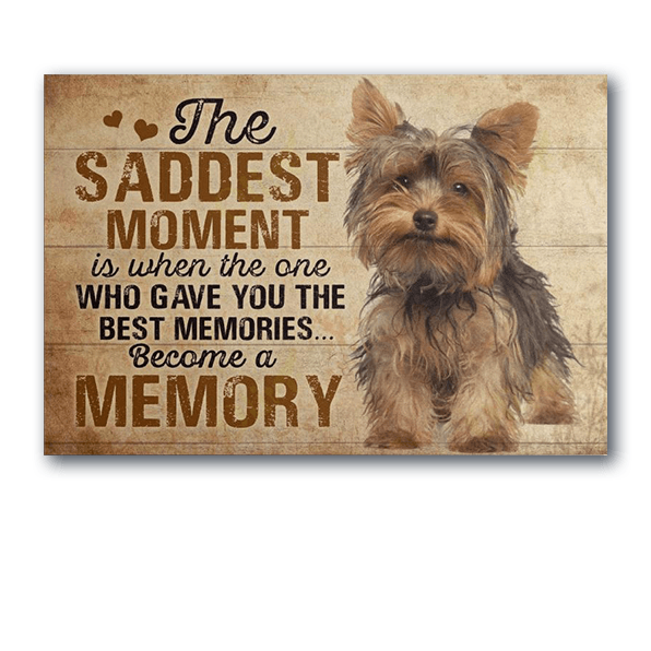 Yorkshire Landscape Canvas - Yorkie Become A Memory, Yorkshire Vintage Landscape Canvas - Gift For Dog Lovers, Friends, Family - Amzanimalsgift