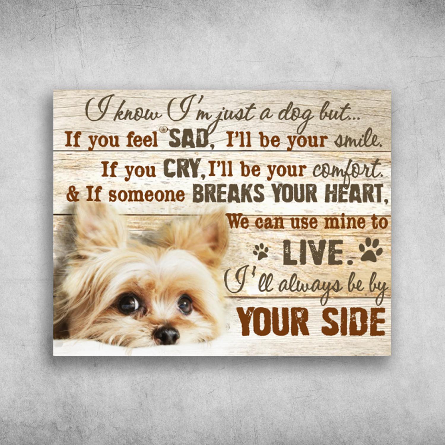 Yorkshire Landscape Canvas - Yorkie I Know I'm Just A Dog But I'll Always Be By Your Side Landscape Canvas - Gift For Dog Lovers, Friends, Family - Amzanimalsgift
