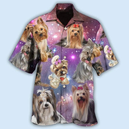 Yorkshire Terrier Aloha Hawaii Shirt - Yorkie Mysterious Galaxy Hawaiian Shirt For Summer - Perfect Gift For Dog Lovers, Friend, Family - Amzanimalsgift
