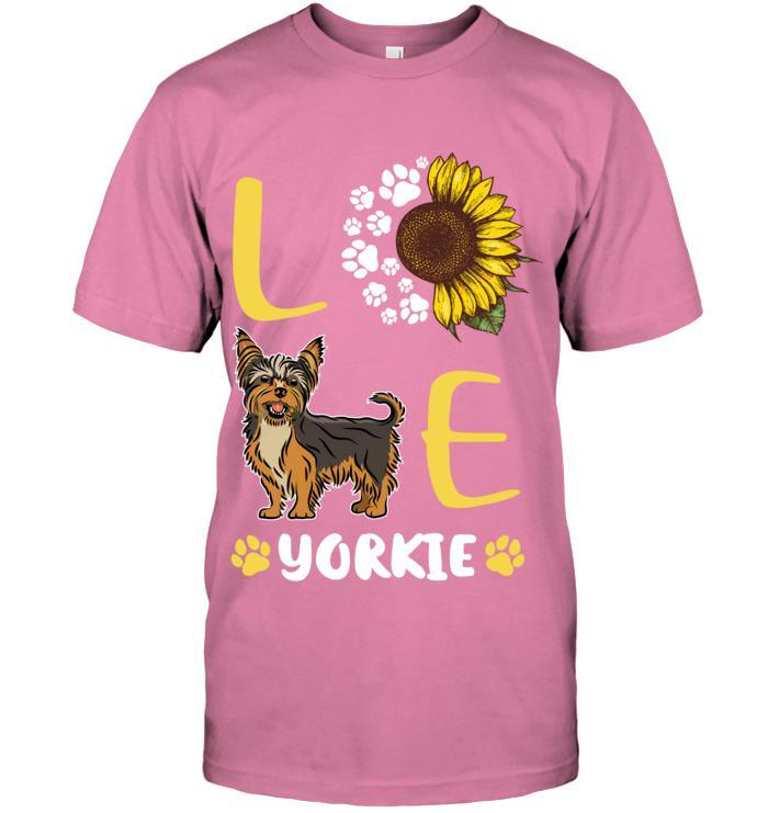 Yorkshire Terrier Unisex T Shirt - Sunflower, Paws Dog, Love Yorkie Unisex T Shirt - Gift For Yorkshire Terrier Lover, Friends, Family - Amzanimalsgift