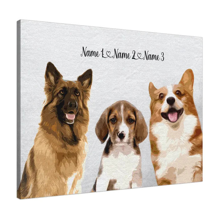 Custom Photo Dog Landscape Canvas, Pet Loss Gift, Personalized Dog Memorial Gifts Canvas Wall Art - Memorial Gift For Dog Lover, Pet Lovers
