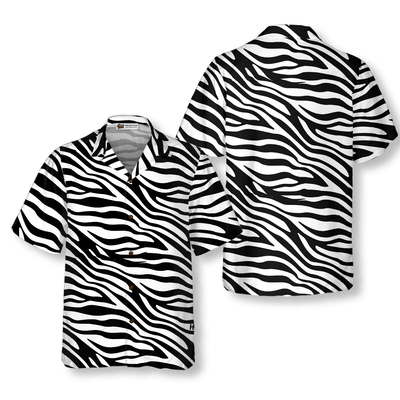 Zebra Pattern Hawaiian Shirt, Zebra Aloha Shirt For Men - Perfect Gift For Zebra Lovers, Husband, Boyfriend, Friend, Family - Amzanimalsgift