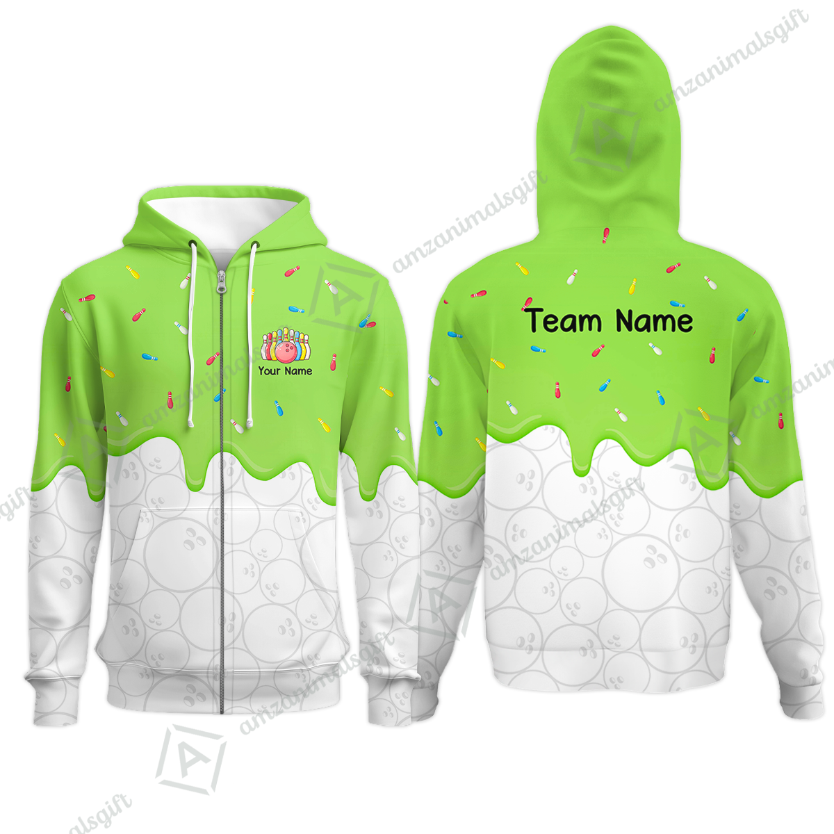 Customized Bowling Jersey Shirt, Ice Cream Sweet Melting Drip Bowling, Custom Bowling Team Shirt With Name and Team Name
