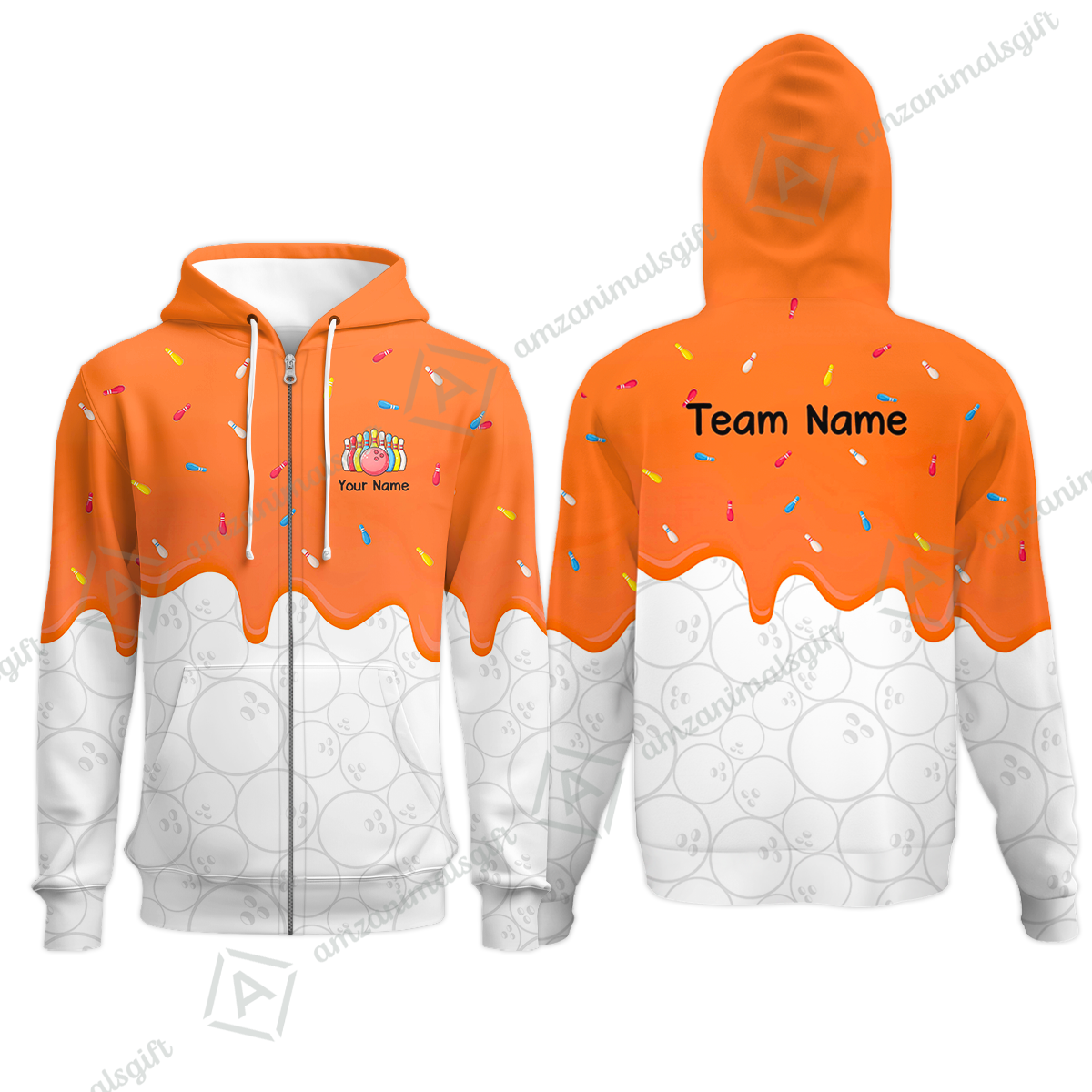 Customized Bowling Jersey Shirt, Ice Cream Sweet Melting Drip Bowling, Custom Bowling Team Shirt With Name and Team Name