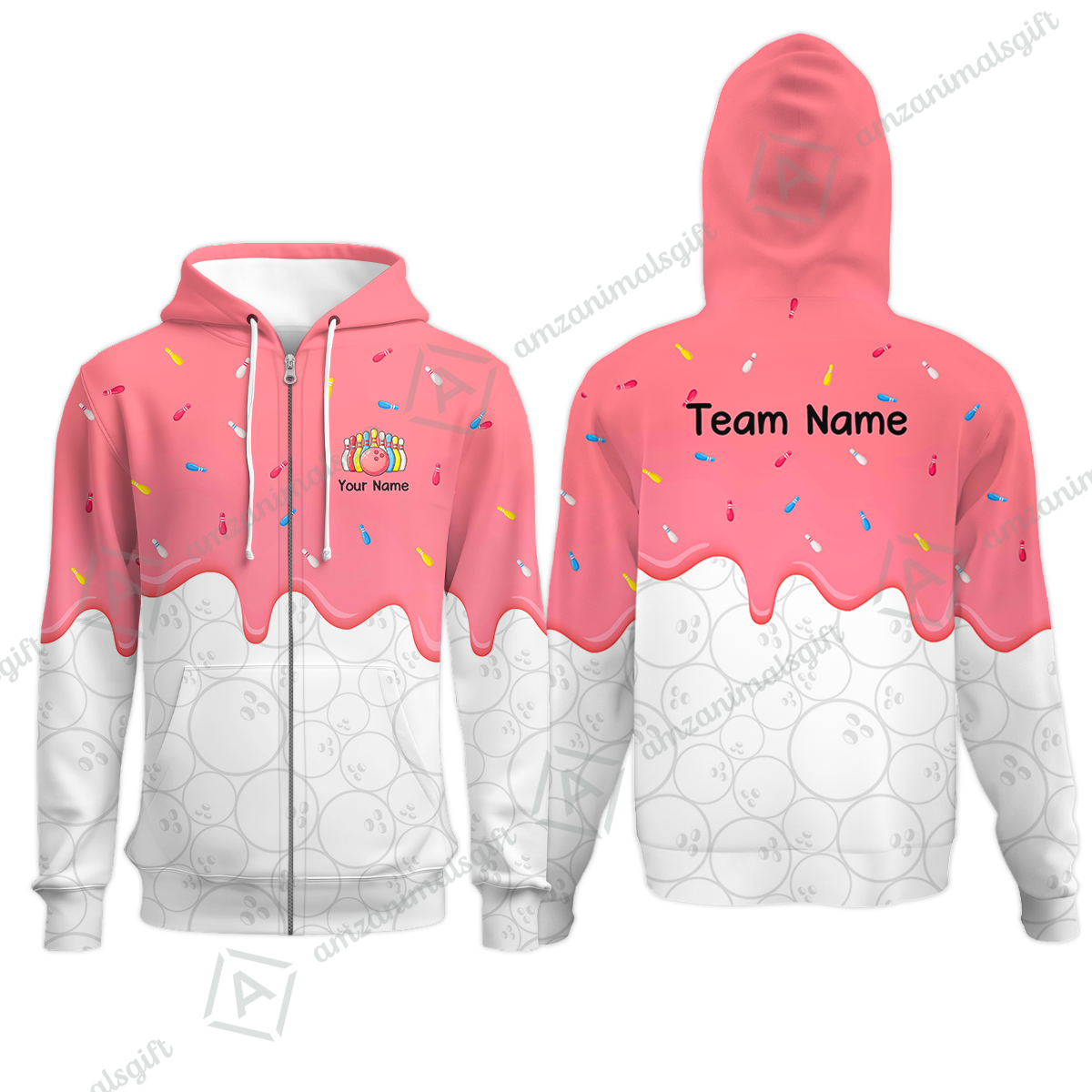 Customized Bowling Jersey Shirt, Ice Cream Sweet Melting Drip Bowling, Custom Bowling Team Shirt With Name and Team Name