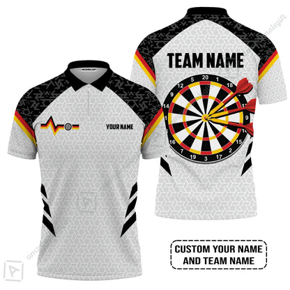 Custom Germany Darts Long Polo Shirt, Personalized Darts For Team Long Polo Shirt