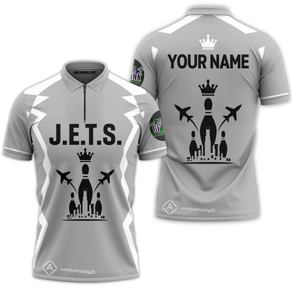 Custom Bowling J.e.t.s Jersey For Kameron