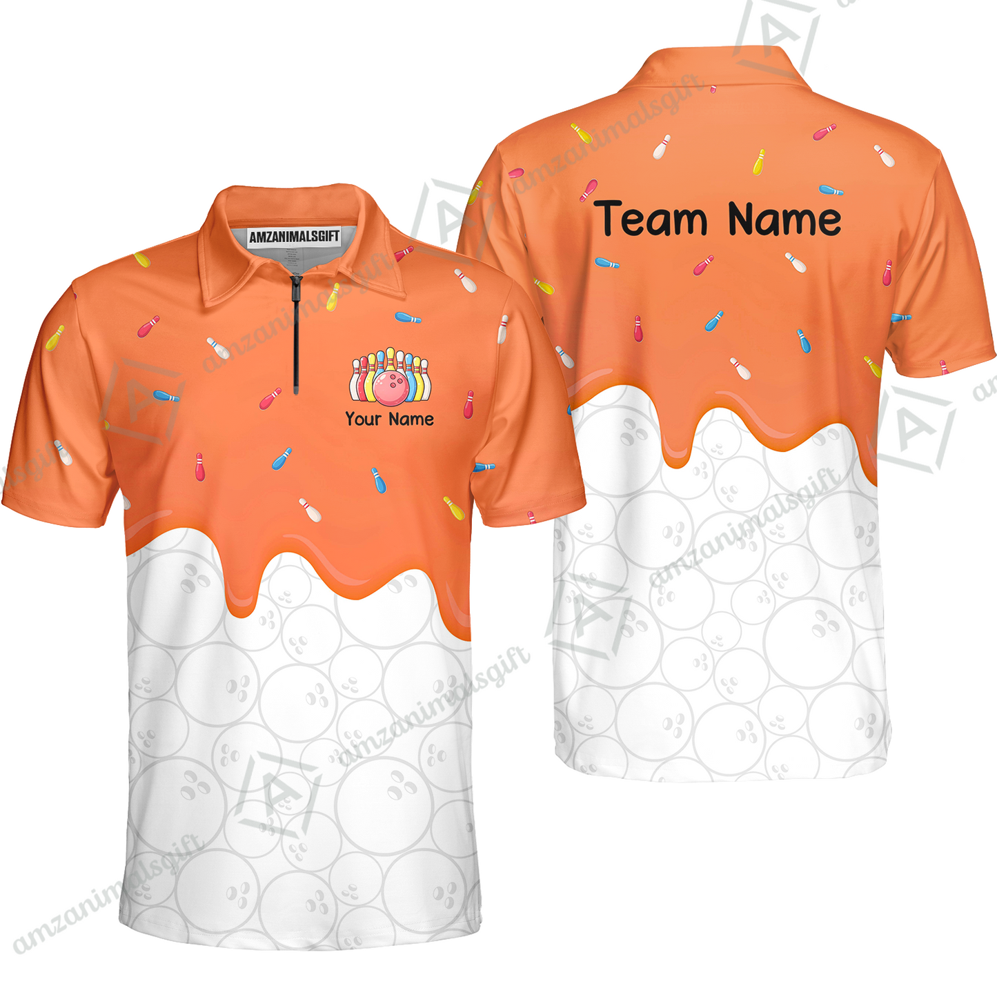 Customized Bowling Jersey Shirt, Ice Cream Sweet Melting Drip Bowling, Custom Bowling Team Shirt With Name and Team Name