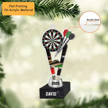 Personalized Dart Board Holding Pins Acrylic Ornament, Dart Board Keychain, Car Ornament, Christmas Ornament Gifts