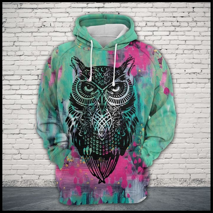 Colorful Owl Pullover Premium Hoodie, Perfect Outfit For Men And Women On Christmas New Year Autumn Winter