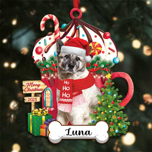 Akita Dog Christmas 2023 Ornaments Customized Name, Custom Shape Ornament for Christmas, Dog Lovers, Dog Mom