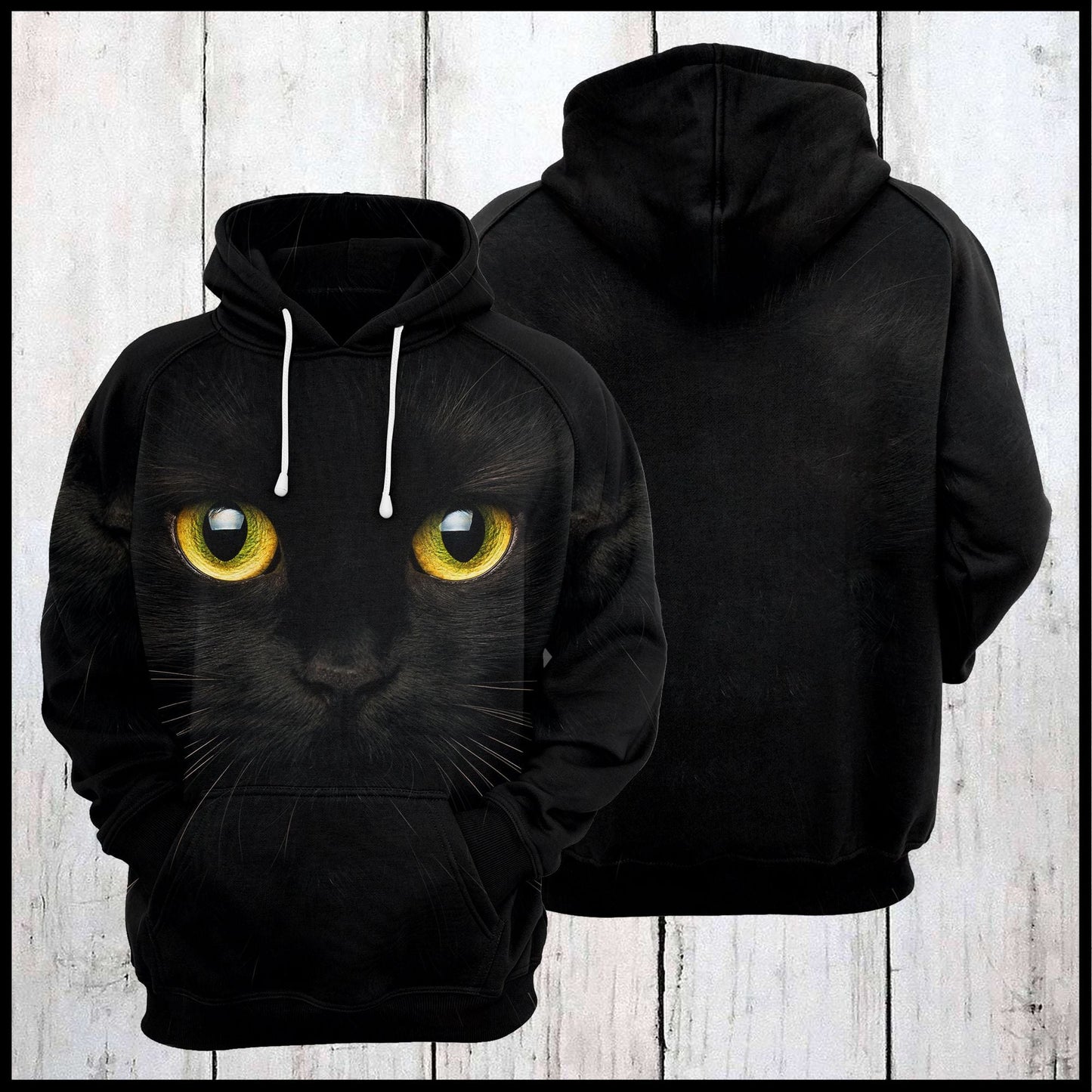 Black Cat Face Premium Hoodie, Perfect Outfit For Men And Women On Christmas New Year Autumn Winter