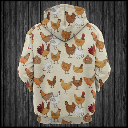 Funny Chicken Family Pullover Premium Hoodie, Perfect Outfit For Men And Women On Christmas New Year Autumn Winter