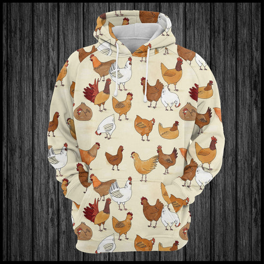 Funny Chicken Family Pullover Premium Hoodie, Perfect Outfit For Men And Women On Christmas New Year Autumn Winter