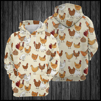 Funny Chicken Family Pullover Premium Hoodie, Perfect Outfit For Men And Women On Christmas New Year Autumn Winter