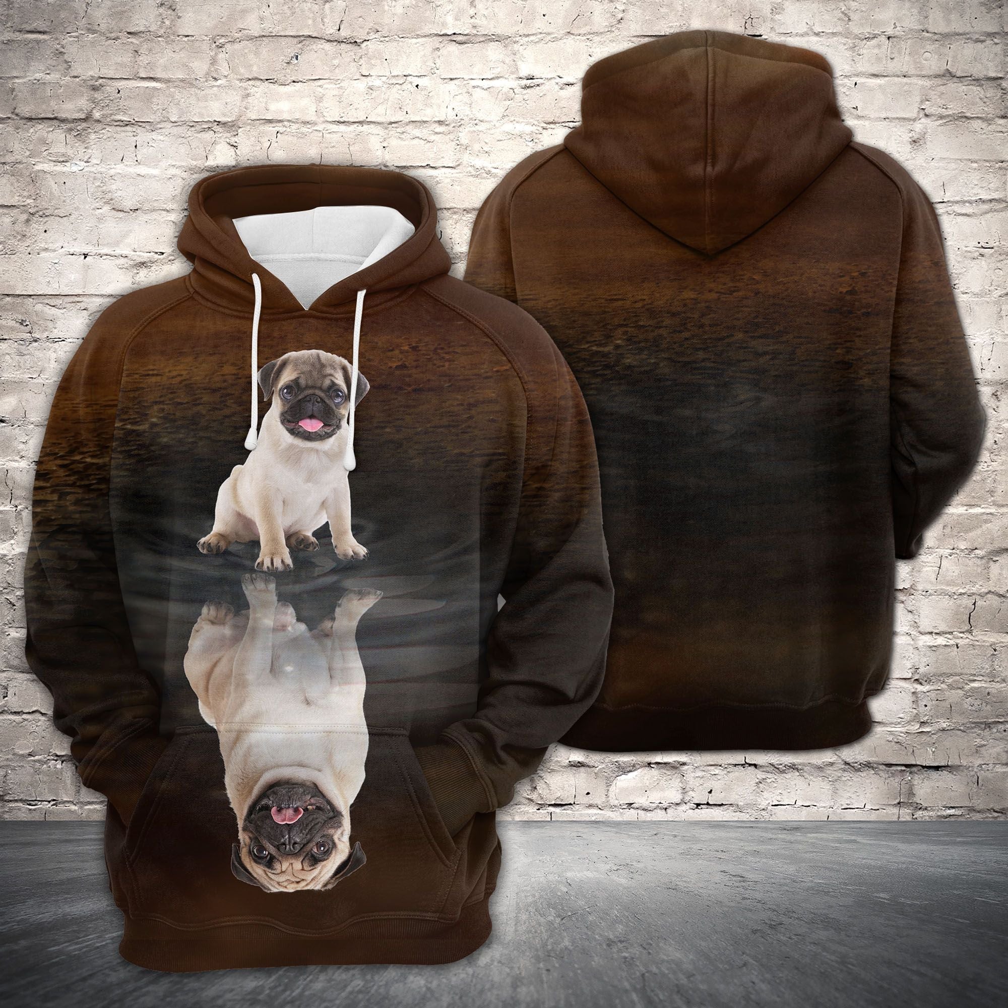Cute Pug Pullover Premium Hoodie, Perfect Outfit For Men And Women On Christmas New Year Autumn Winter