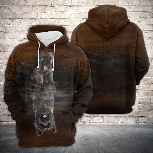 Cute Cairn Terrier Reflection Pullover Premium Hoodie, Perfect Outfit For Men And Women On Christmas New Year Autumn Winter