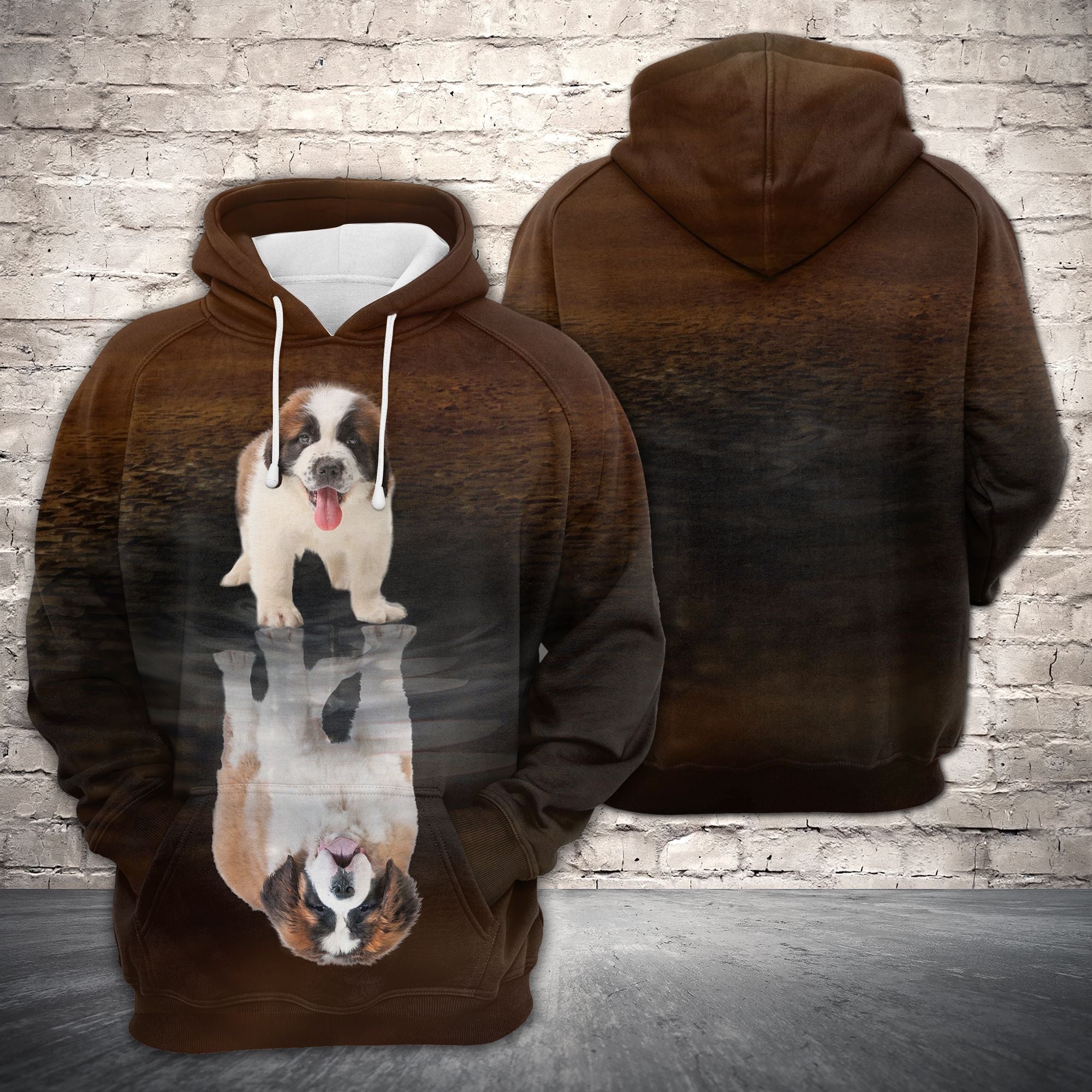 Saint Bernard Dog Pullover Premium Hoodie, Perfect Outfit For Men And Women On Christmas New Year Autumn Winter