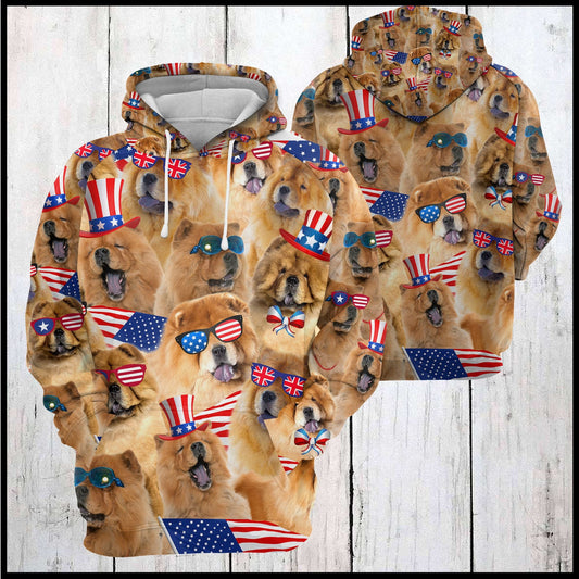 Chow Chow USA Awesome Pullover Premium Hoodie 4th of July, Perfect Outfit For Men And Women On Christmas New Year Autumn Winter