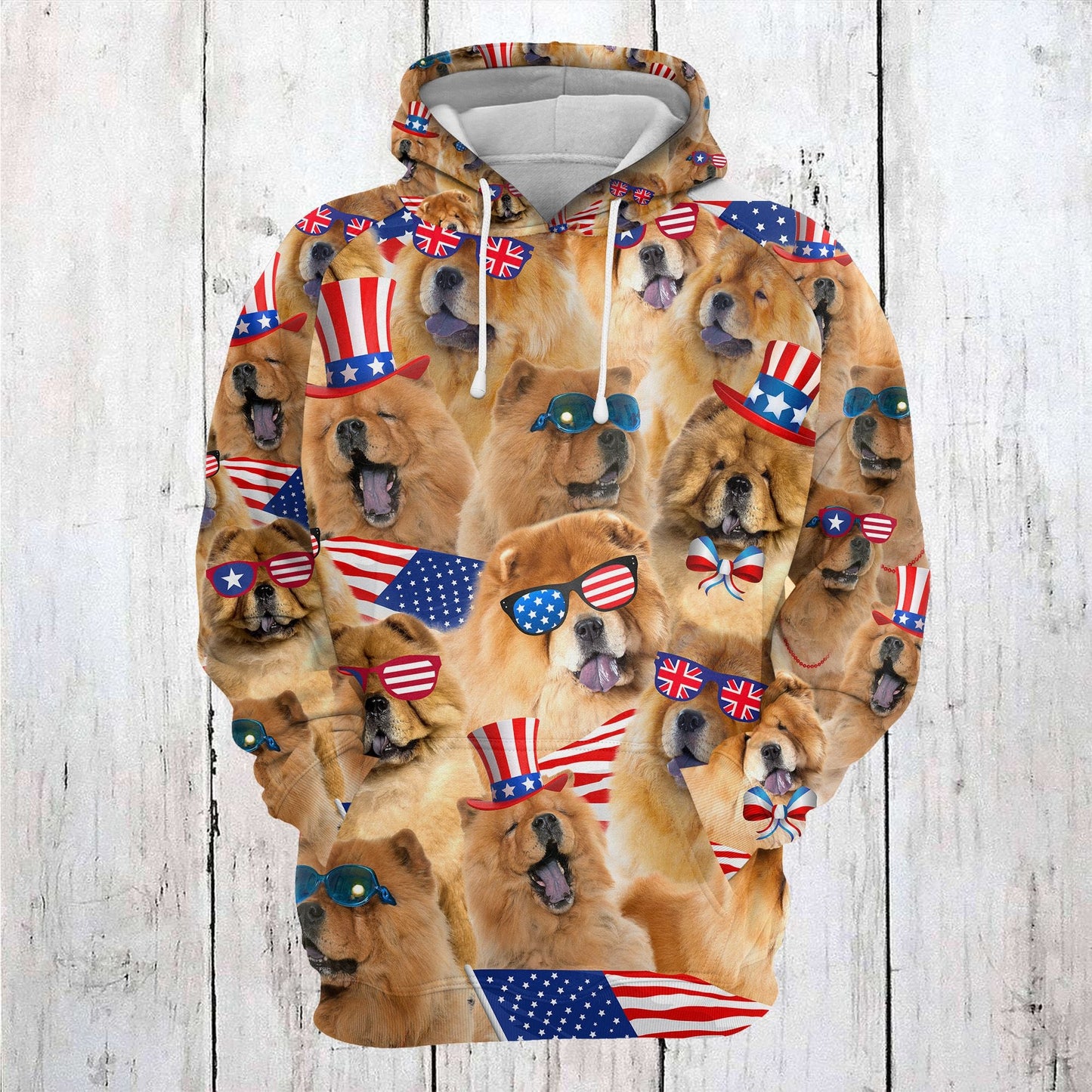 Chow Chow USA Awesome Pullover Premium Hoodie 4th of July, Perfect Outfit For Men And Women On Christmas New Year Autumn Winter