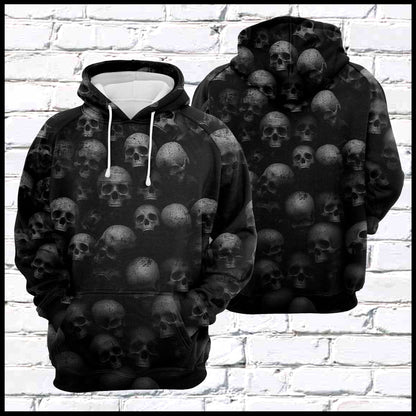 Skull Black Pullover Premium Hoodie, Perfect Outfit For Men And Women On Christmas New Year Autumn Winter