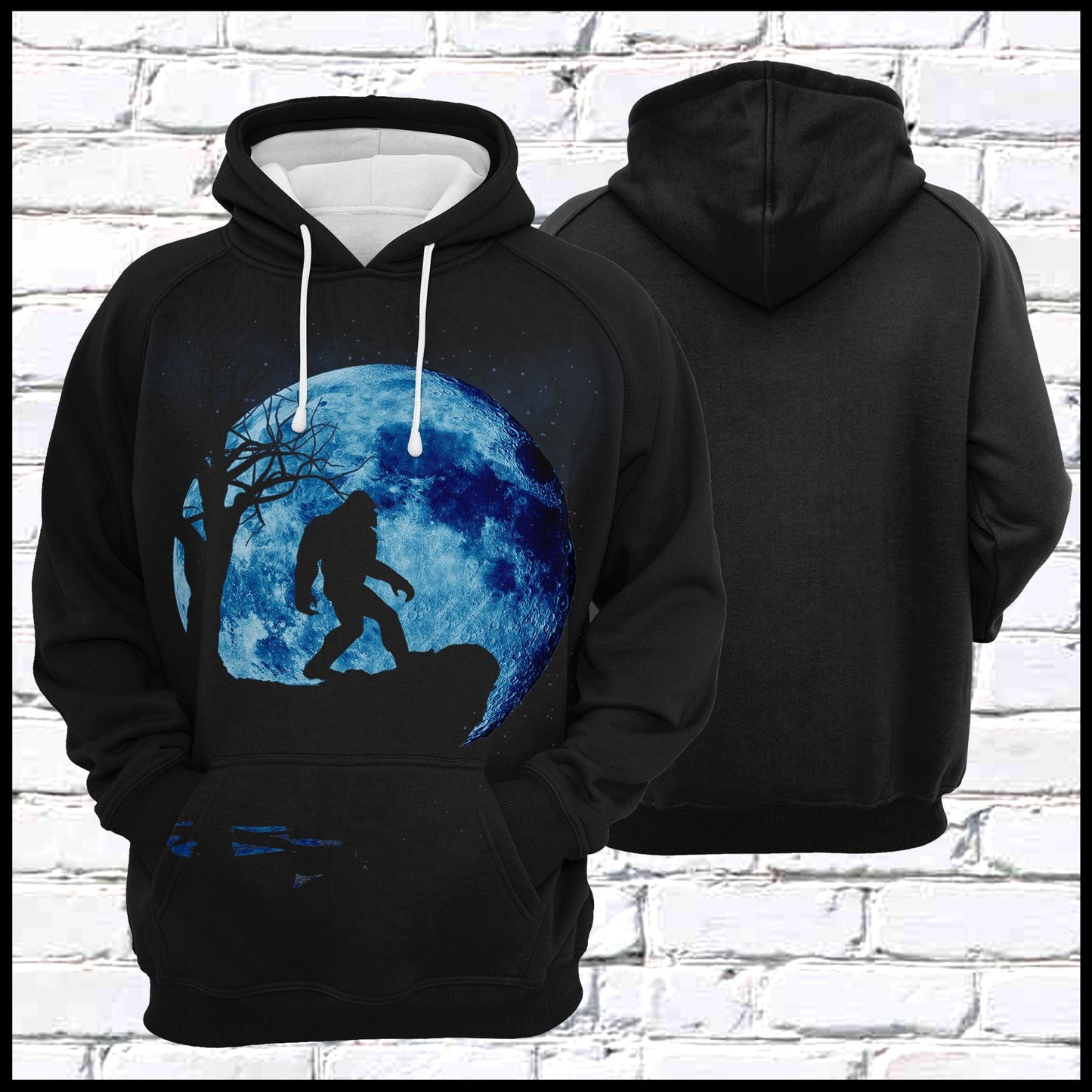 Bigfoot Full Blue Moon Pullover Premium Hoodie, Perfect Outfit For Men And Women On Christmas New Year Autumn Winter