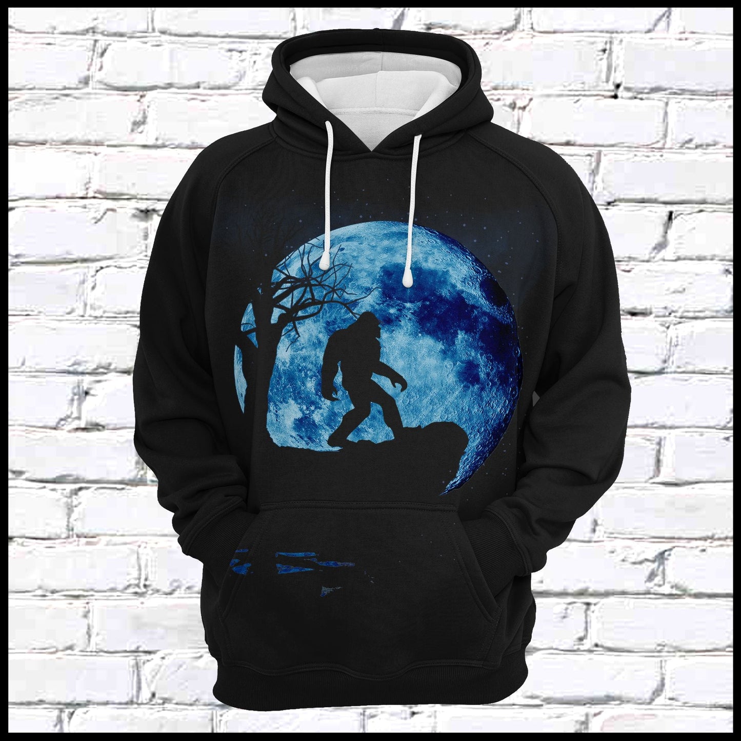 Bigfoot Full Blue Moon Pullover Premium Hoodie, Perfect Outfit For Men And Women On Christmas New Year Autumn Winter